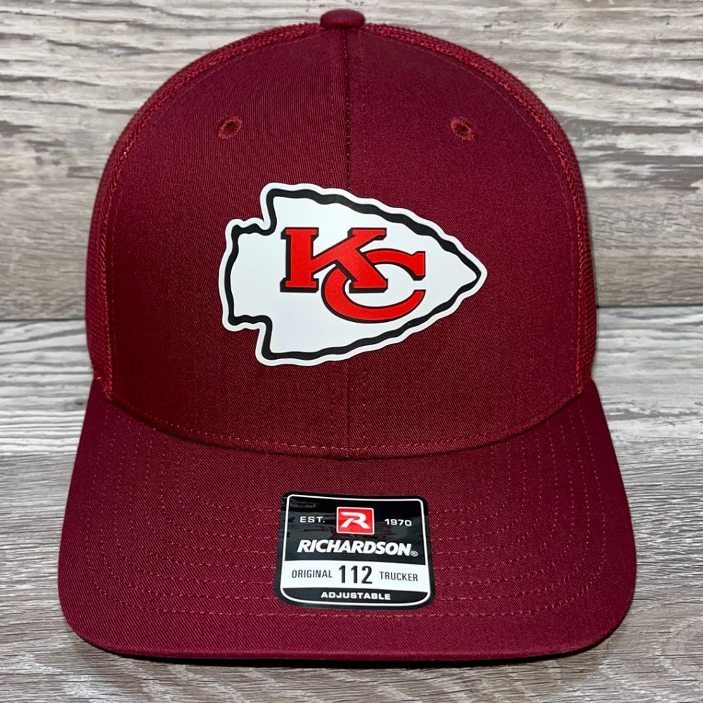 Kansas City Chiefs 3D Patch Snapback Trucker Hat- Cardinal
